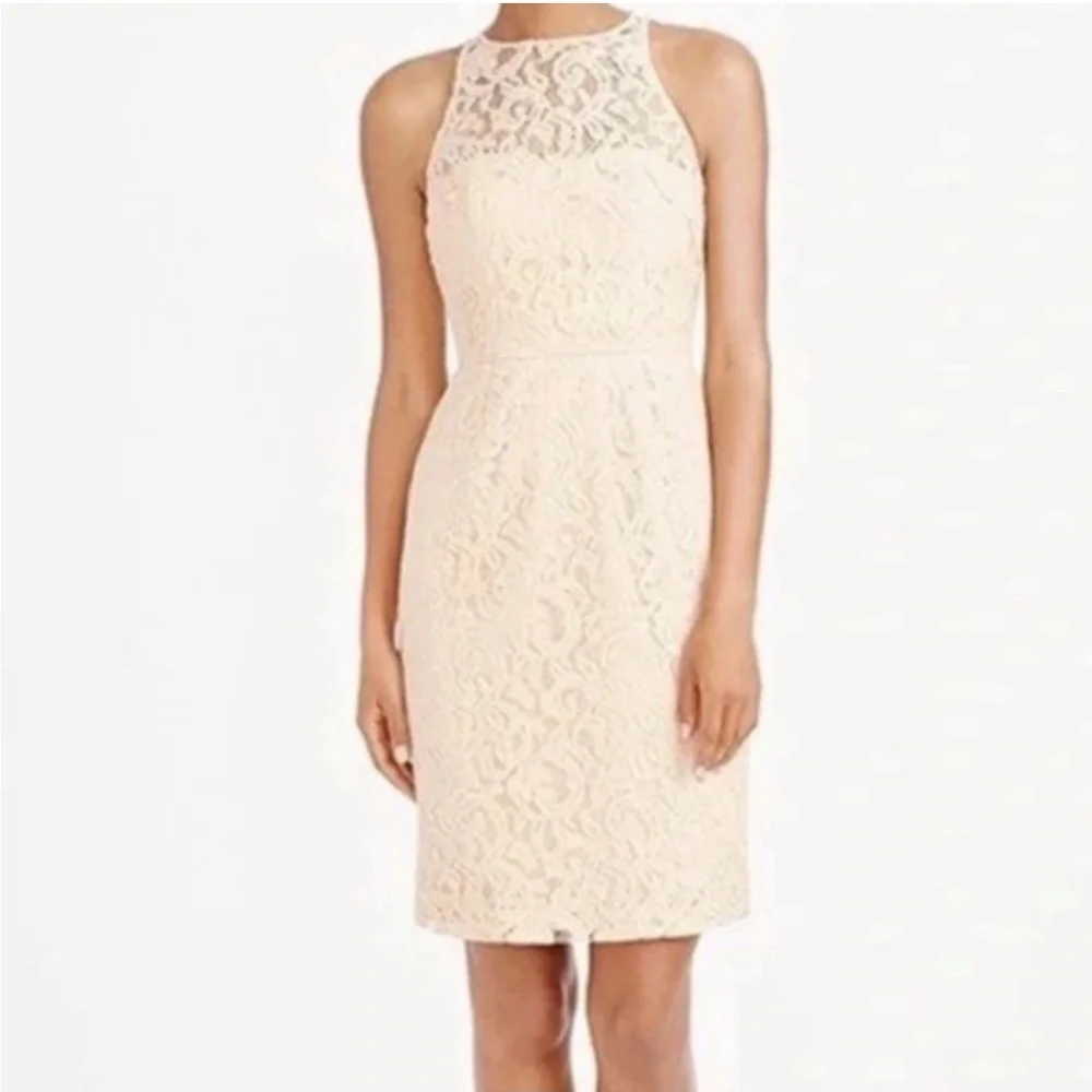 J Crew Lace Cream Dress